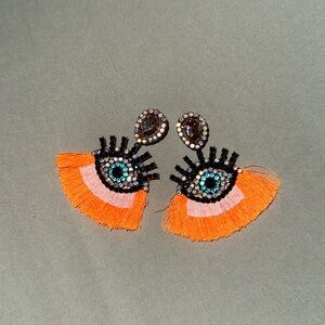 Color eye earrings - sturdy post and light weight